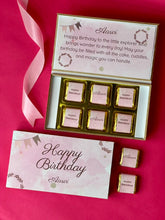 Pink Design Personalised Chocolate Box for Birthday (with Wrapped Chocolates)