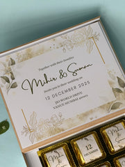 Personalised Wedding Chocolate box (9 Chocolate)