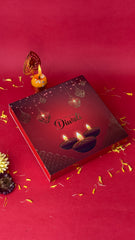 Customised Red Happy Diwali Box (9 pcs)