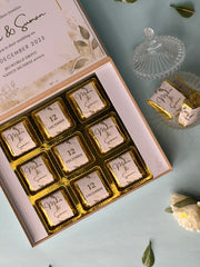 Personalised Wedding Chocolate box (9 Chocolate)