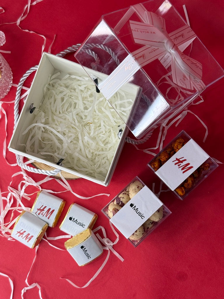 Customised White Floral Box For Corporates Gifting