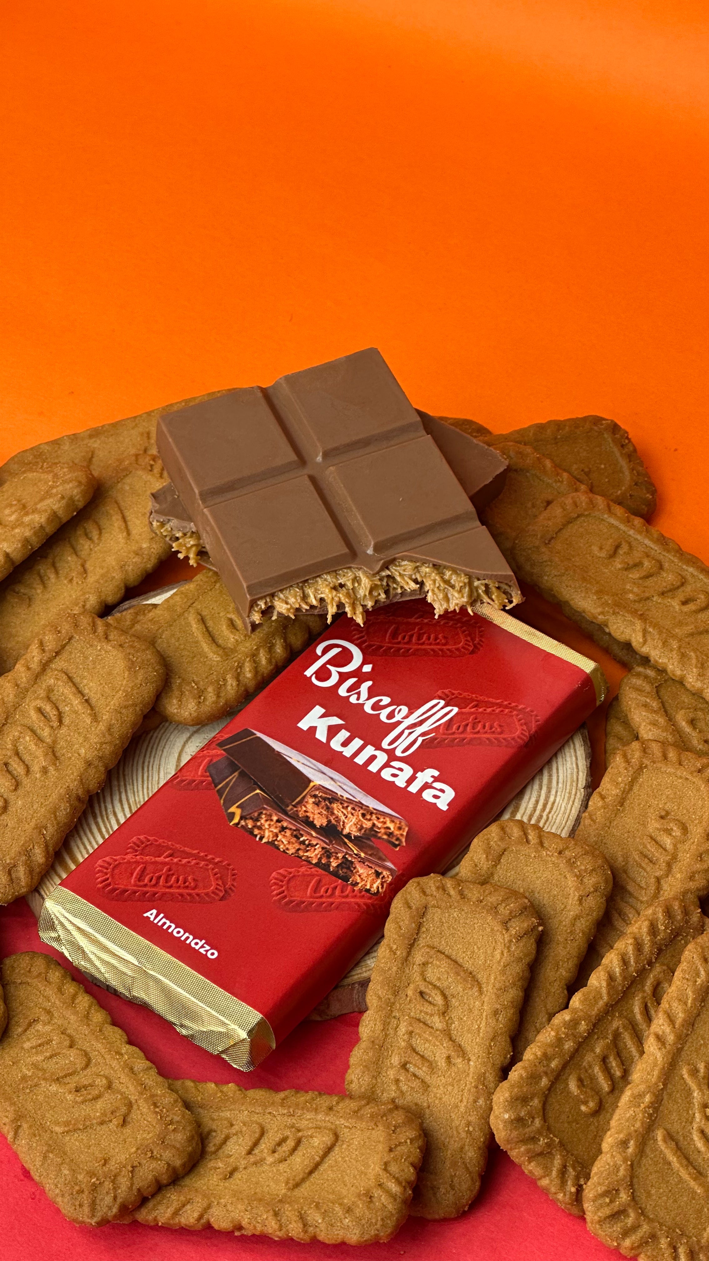 Biscoff Kunafa Chocolate Bar