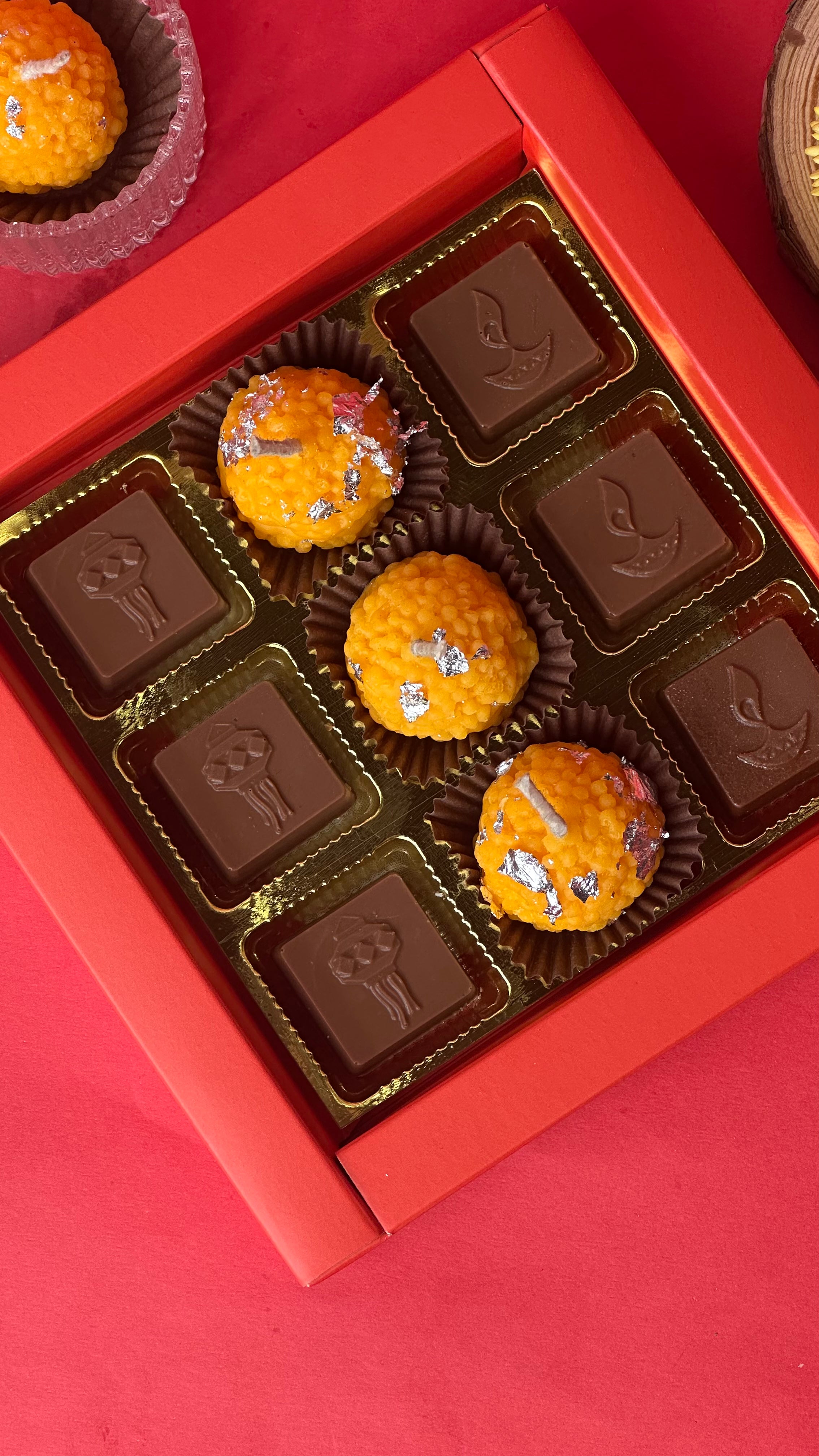 3 Mithai Candles 6 Diwali Theme Chocolate