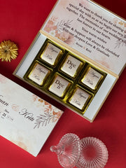 Personalised Wedding Chocolate box (6 Chocolate)