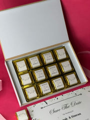 Personalised Wedding Chocolate box (12 Chocolate)
