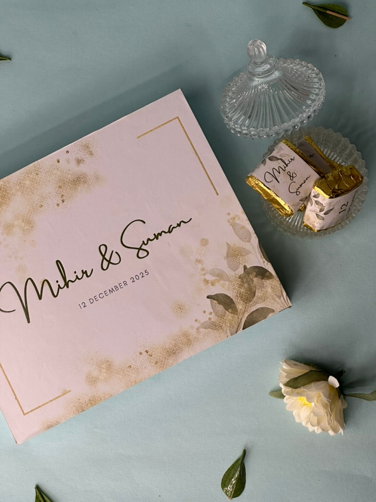 Personalised Wedding Chocolate box (9 Chocolate)
