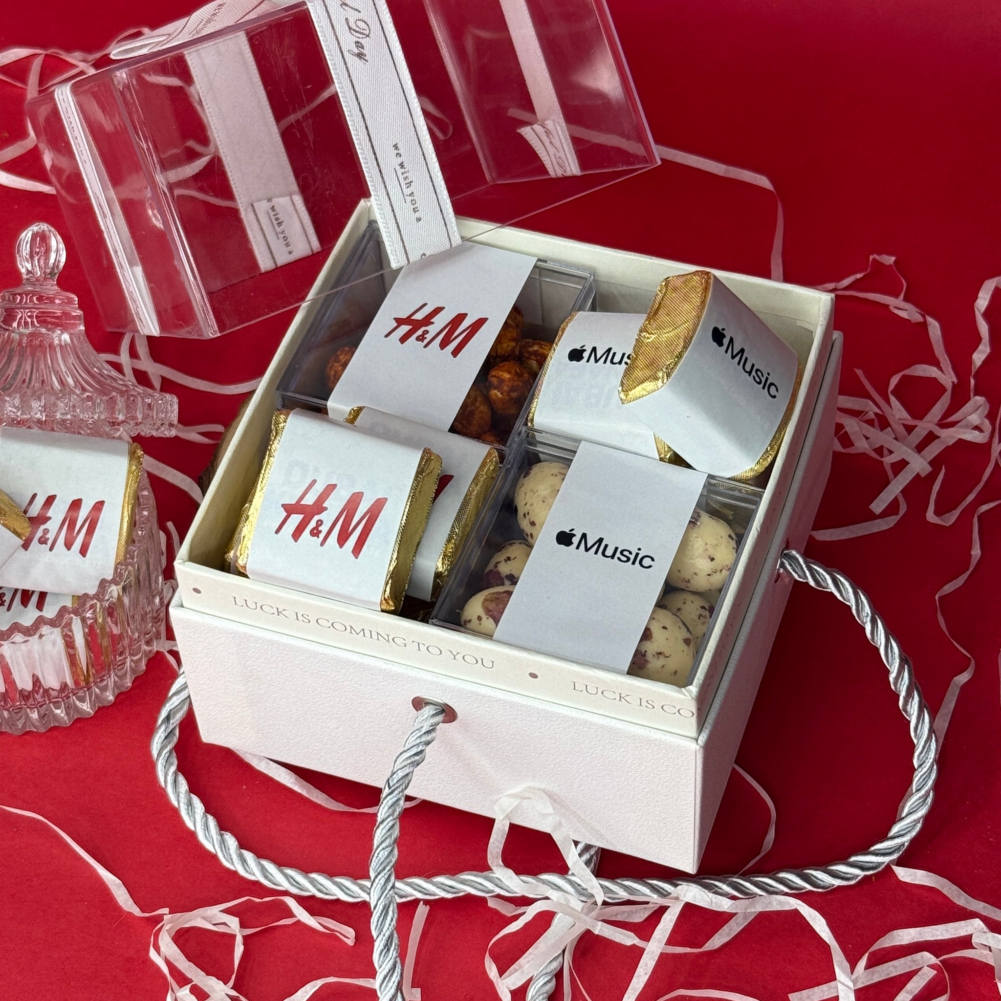 Customised White Floral Box For Corporates Gifting