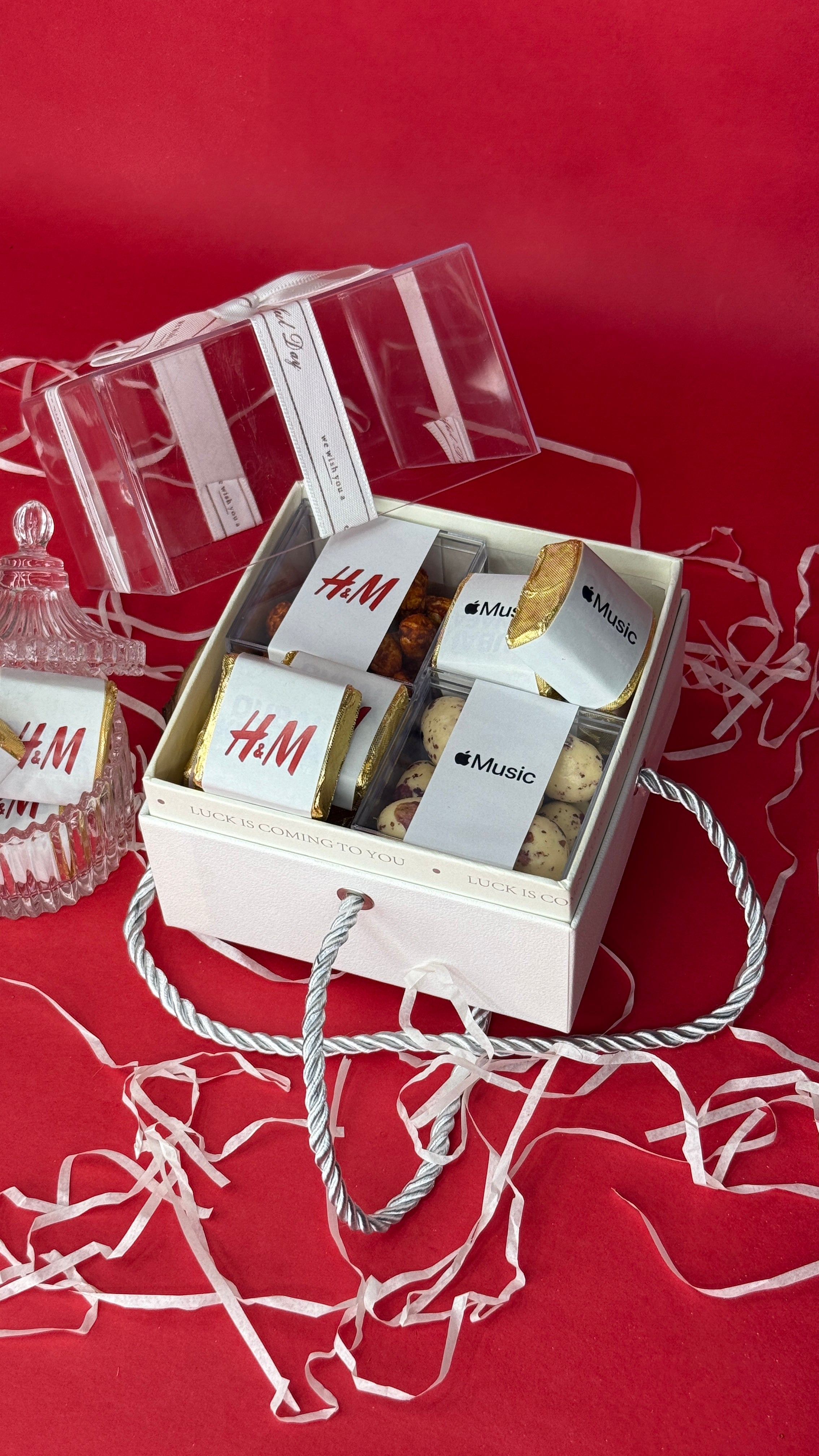 Customised White Floral Box For Corporates Gifting