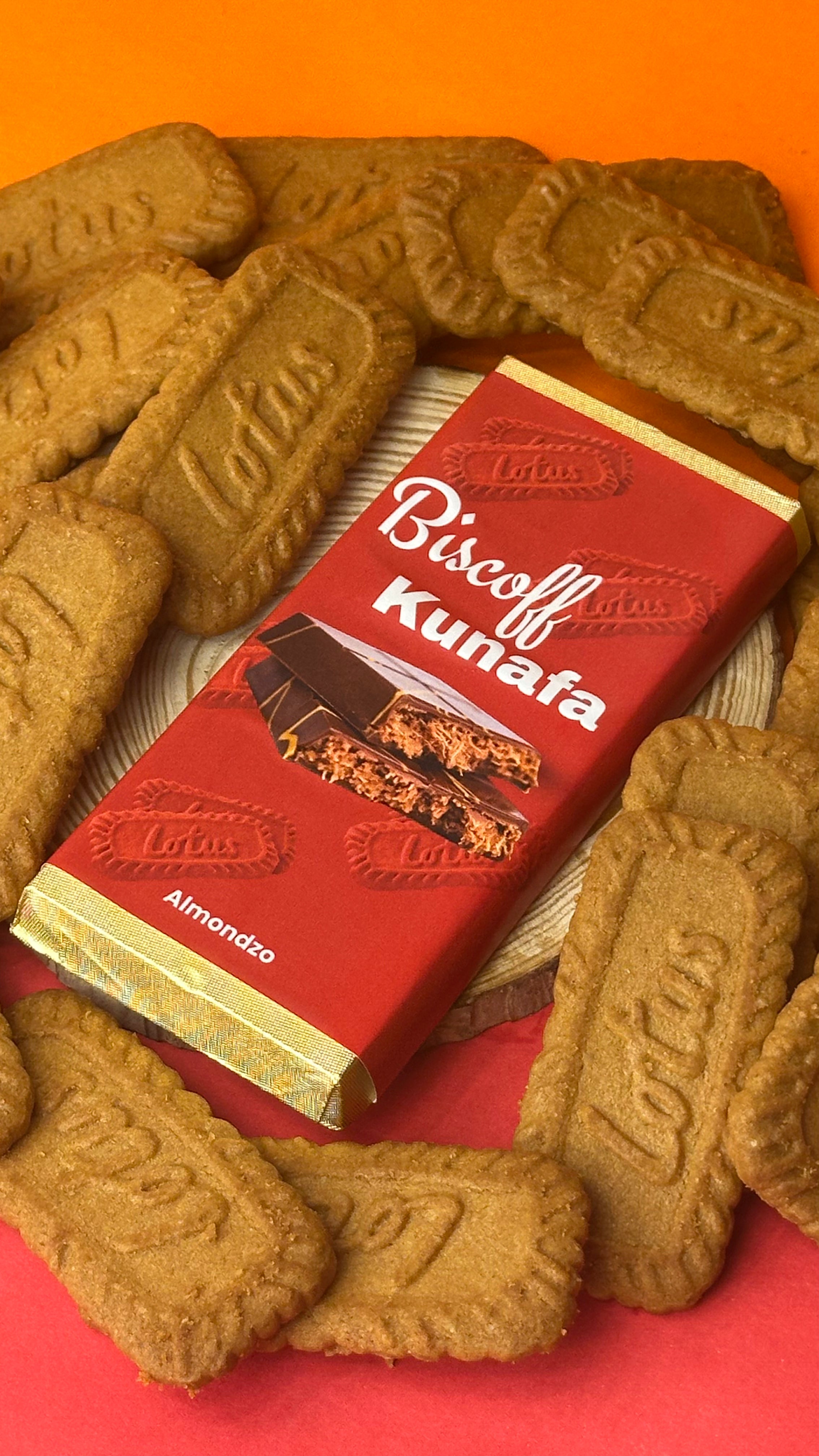 Biscoff Kunafa Chocolate Bar